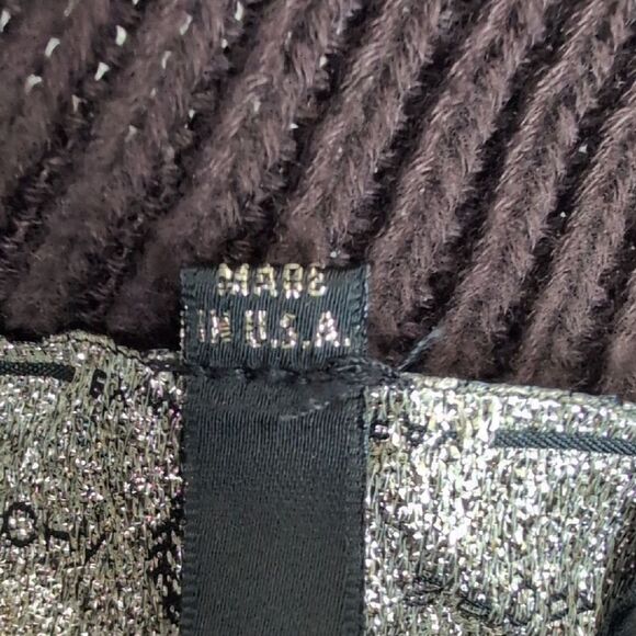 St John Sport by Marie Gray Mixed Stripe Brown & Tan Women's Turtleneck Sweater - Picture 8 of 9